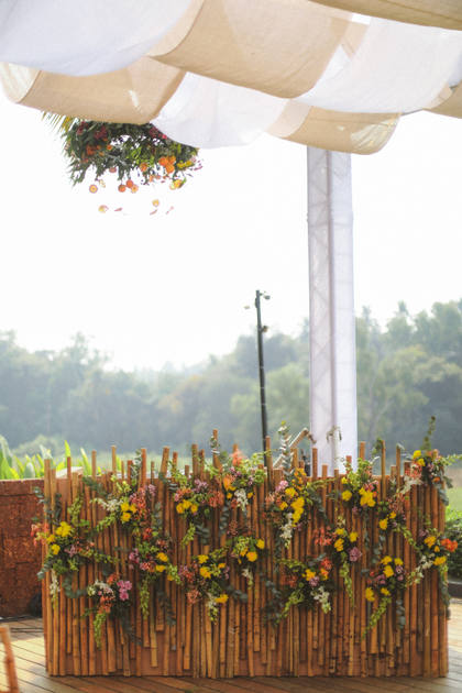 Bar and Floral detail — Brunch decor — Alila Diwa Goa